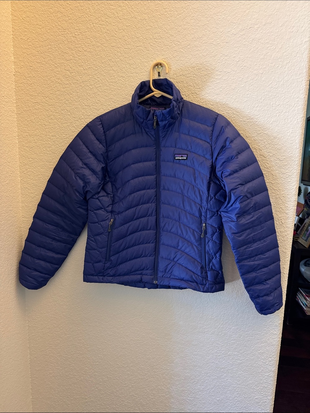 Patagonia woman’s Royal Blue Quilted Down Puffer Jacket